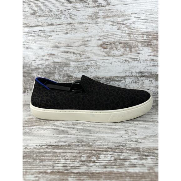 Women's Rothy's The Original Slip On Espresso Leopard Brown/Black Shoes Sz 8.5 - Picture 2 of 9